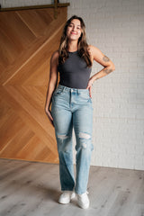Hazel Blues® | Patricia High Rise Rigid Magic 90's Straight Jeans