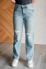 Hazel Blues® | Patricia High Rise Rigid Magic 90's Straight Jeans