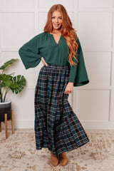 Hazel Blues® | Plaid Perfection Maxi Skirt