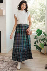 Hazel Blues® | Plaid Perfection Maxi Skirt
