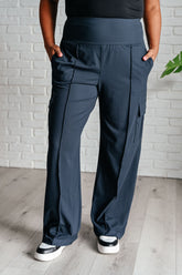 Hazel Blues® | Race to Relax Cargo Pants in Nocturnal Navy