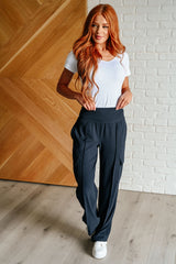 Hazel Blues® | Race to Relax Cargo Pants in Nocturnal Navy