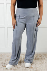Hazel Blues® | Race to Relax Cargo Pants in Rhino Grey