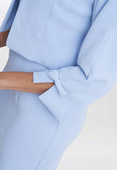 Gina Bacconi Nordic Blue Corinne Crepe Dress And Jacket