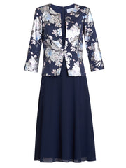 Gina Bacconi Sandra Floral Print Jacquard Jacket And Dress