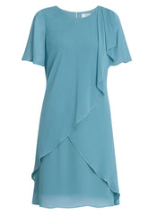 Gina Bacconi Sea Mist Floral Hallie Tier Dress