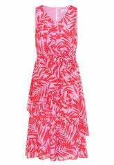 Gina Bacconi PINK Tasha Printed Chiffon Dress