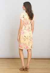 Gina Bacconi Yellow Trish Floral Print Dress