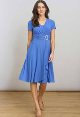 Gina Bacconi PERRI Deborah Jersey Dress With Diamonte Trim