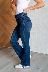 Hazel Blues® | Santana High Rise Control Top Bootcut Jeans (Short Inseam)