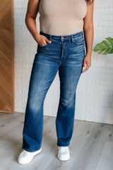 Hazel Blues® | Santana High Rise Control Top Bootcut Jeans (Short Inseam)