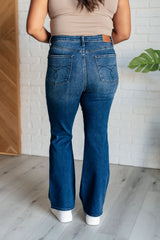 Hazel Blues® | Santana High Rise Control Top Bootcut Jeans (Short Inseam)