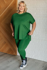 Hazel Blues® | Soft Serve Brushed Microfiber Set in Dark Green