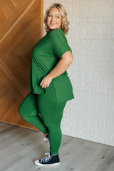 Hazel Blues® | Soft Serve Brushed Microfiber Set in Dark Green