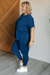 Hazel Blues® | Soft Serve Brushed Microfiber Set in Lt. Navy