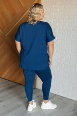 Hazel Blues® | Soft Serve Brushed Microfiber Set in Lt. Navy
