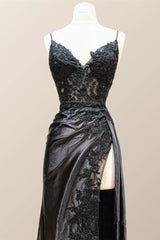 Green Appliques Mermaid Long Formal Dress