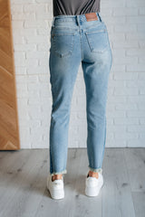 Hazel Blues® | Susan High Rise Side Panel Detail Slim Jeans