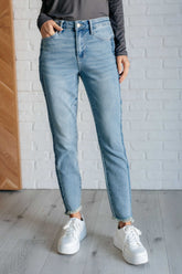 Hazel Blues® | Susan High Rise Side Panel Detail Slim Jeans