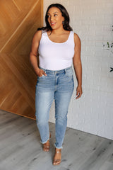 Hazel Blues® | Susan High Rise Side Panel Detail Slim Jeans