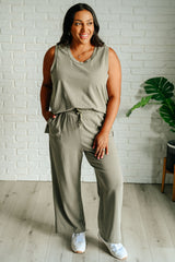 Hazel Blues® | Taking It Easy Tank and Pants Set in Palm Forest