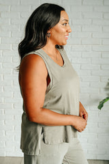 Hazel Blues® | Taking It Easy Tank and Pants Set in Palm Forest