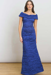 Gina Bacconi Royal Sidney Off-Shoulder Maxi Dress