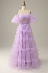 Fairytale Lavendere Off the Shoulder Princess Gown
