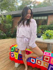 Hazel Blues® | PREORDER: Love To Love You Pajama Short Set in Two Colors