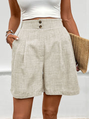 Hazel Blues® | Perfee Frill Shorts with Pockets