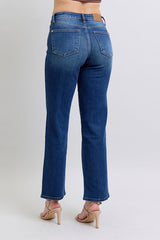 Hazel Blues® | Judy Blue Side Seam Detail Straight Jeans with Pockets