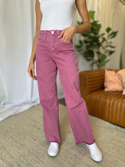 Hazel Blues® | RFM High Rise Garment Dye Wide Leg Jeans