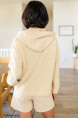 Hazel Blues® | Drawstring Quilted Hooded Top and Shorts Set