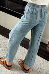 Hazel Blues® | Drawstring High Waist Jeans with Pockets