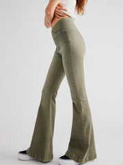 Hazel Blues® | Asymmetric Waist Flare Jeans