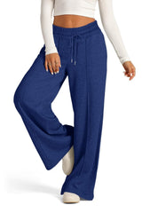 Hazel Blues® | Drawstring Elastic Waist Wide Leg Pants