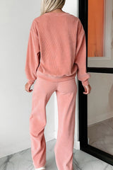 Hazel Blues® | Round Neck Long Sleeve Top and Pants Set