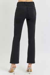 Hazel Blues® | RISEN High Rise Wide Waistband Ankle Bootcut Jeans