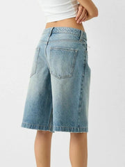 Hazel Blues® | High Waist Denim Shorts with Pockets