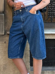 Hazel Blues® | High Waist Denim Shorts with Pockets