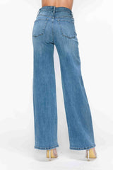 Hazel Blues® | bytos High Rise Wide Leg Jeans with Pockets