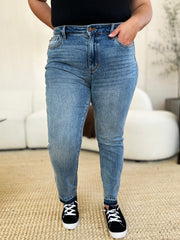 Hazel Blues® | Judy Blue Mid Rise Rigid Magic Release Hem Jeans