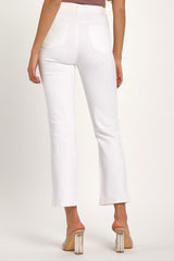 Hazel Blues® | RISEN Distressed Cropped Straight Jeans