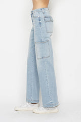 Hazel Blues® | Judy Blue High Waist Straight Cargo Jeans