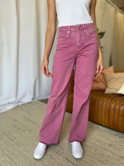 Hazel Blues® | RFM High Rise Garment Dye Wide Leg Jeans