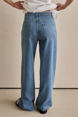 Hazel Blues® | Contrast Straight Leg Jeans with Pockets