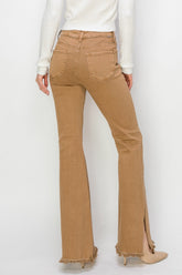 Hazel Blues® | RISEN Bailey High Waist Side Slit Flare Jeans