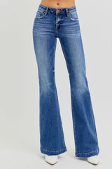 Hazel Blues® | RISEN Low Rise Flare Jeans with Pockets