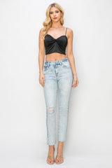 Hazel Blues® | Risen High Rise Distressed Skinny Jeans