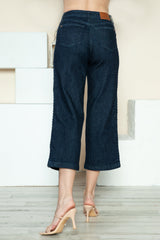Hazel Blues® | Judy Blue Side Seam Braid Detail Crop Wide Leg Jeans